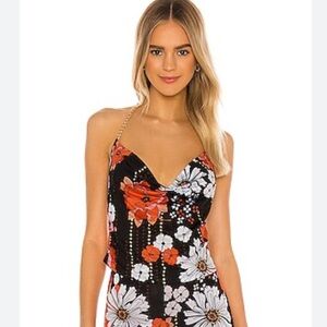 BEACH RIOT X REVOLVE Roxy Halter Top in Black Floral